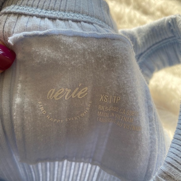 Aerie Ribbed Sleeveless Top in Light Blue - Picture 2 of 5